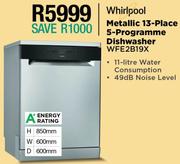 Whirlpool 13-Place 5-Programme Metallic Dishwasher WFE2B19X