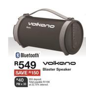 Volkano Blaster Speaker Includes Bluetooth