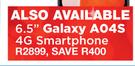 Samsung Galaxy 6.5" A04s 4G Smartphone