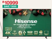 Hisense 70" (177cm) 4K Smart Digital LED TV 70A6K