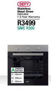 Defy Stainless Steel Oven DBO484