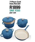 7 Piece Cast Iron Pot Set-Per Set