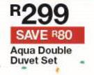 Aqua Double Duvet Set