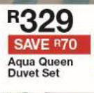 Aqua Queen Duvet Set