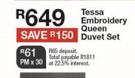 Tessa Embroidery Queen Duvet Set