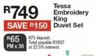 Tessa Embroidery King Duvet Set