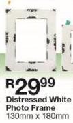 Distressed White Photo Frame 130mm x 180mm