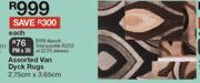 Assorted Van Dyck Rugs 2.75m x3.65m-Each