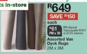 Assorted Van Dyck Rugs 2mx3m-Each