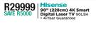 Hisense 90" 4K Smart Digital Laser TV 90L5H