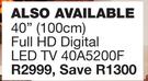 Hisense 40" Full HD Digital LED TV 40A5200F