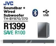 JVC Soundbar + Wired Subwoofer TH-BY870/370