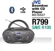 JVC Boombox With CD Player RD-N327