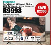 Hisense 58" (146cm) 4K Smart Digital LED TV 58A6G