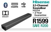 Hisense 2.1 Channel Soundbar HS214