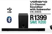 Volkano 2.1 Channel Soundbar With Subwoofer VK-3905