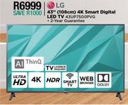 LG 43" (108cm) 4K Smart Digital LED TV 43UP7500PVG