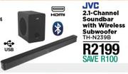JVC 2.1 Channel Soundbar With Wireless Subwoofer TH-N239B