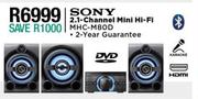 Sony 2.1 Channel Mini HiFi MHC-M80D