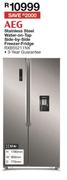 AEG 514Ltr Stainless Steel Water-On-Tap Side-By Side Freezer-Fridge RXB55211NX