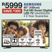 Samsung 40" (100cm) Full HD Smart Digital LED TV UA40N5300