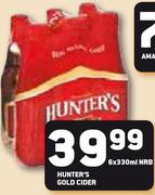 Hunter's Gold Cider-6x330ML NRB