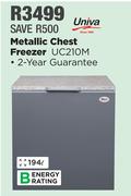 Univa 194Ltr Metallic Chest Freezer UC210M