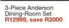 3 Piece Anderson Dining Room Set