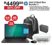 HP Intel i3 Beat Box Bundle 15