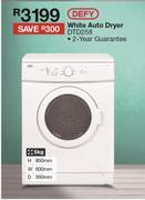 Defy 5Kg White Auto Dryer DTD258