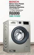 Bosch 8Kg Silver Inox Finish Front Loader Washing Machine WAJ2018SZA