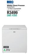 KIC 207L White Chest Freezer KCG210/2