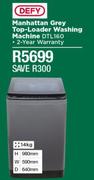 Defy 14Kg Manhattan Grey Top Loader Washing Machine DTL160
