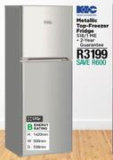 KIC 170L Metallic Top Freezer Fridge 518/1 ME