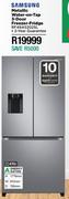 Samsung 470L Metallic Water On Tap 3 Door Freezer/Fridge RF49A5202SL