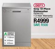 Defy Grey 13 Place Dishwasher DDW232