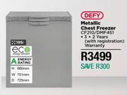 Defy 195L Metallic Chest Freezer CF210/DMF451