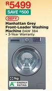 Defy 7Kg Manhattan Grey Front Loader Washing Machine DAW 384