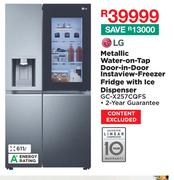 LG 611L Metallic Water On Tap Door In Door Instaview Freezer Fridge With Ice Dispenser GC-X257CQFS