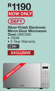 defy dmo383 20l silver electronic microwave oven