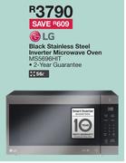 LG 56L Black Stainless Steel Inverter Microwave Oven MS5696HIT