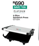 Platinum 4 Slice Sandwich Press GT-02A