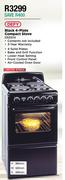 Defy Black 4 Plate Compact Stove DSS514