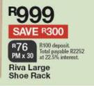 Riva Large Shoe Rack