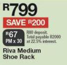 Riva Medium Shoe Rack