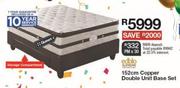 Edblo 152cm Copper Double Unit Base Set
