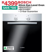 Bosch 60cm Eye Level Oven HBN301E2Z/HBF010BR1