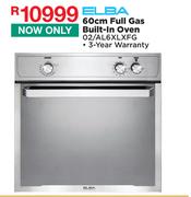 Elba 60cm Full Gas Built In Oven 02/Al6XLXFG