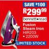Bennet Read 2200W Fusion Steam Iron HIR203