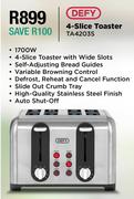 Defy 4 Slice Toaster TA4203S